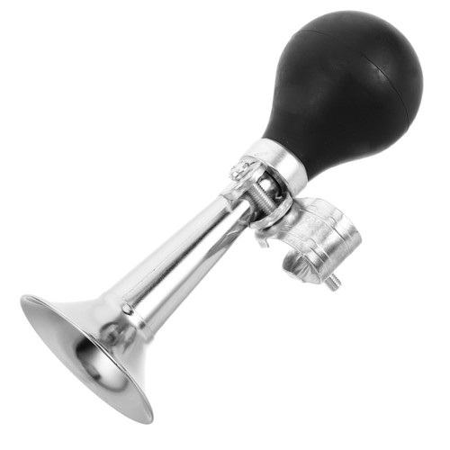 Black metal bicycle horn clear - metal,